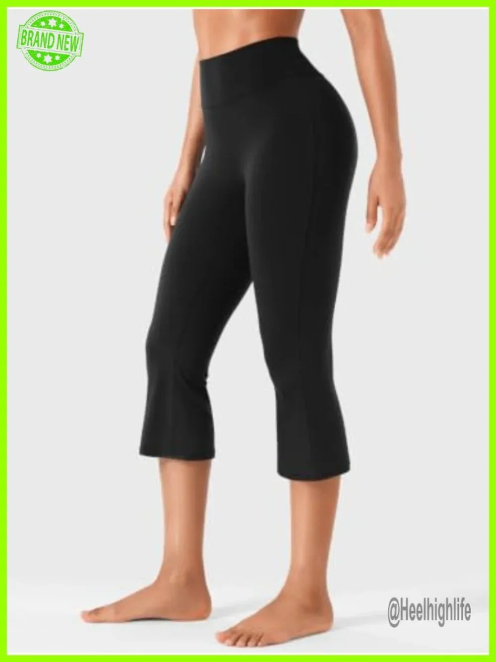 Capri Flare Leggings High Waist Nylon Spandex Yoga Pants